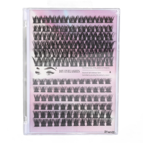126 Cluster Lashes 76g Black 10-14mm Fluffy D Curl 1