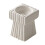 Ceramic Candle Holder Square Column Design 8 cm White 2