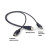 Καλώδιο διαχωριστή USB2.0Y με διπλή θύρα προσαρμογέα hub 40cm εύκαμπτο καλώδιο 3
