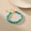 Turquoise beaded bracelet 18K gold plated 5
