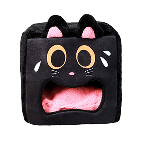 Cartoon Cat Bed Cave Tent – Warm Foldable Enclosure, 1