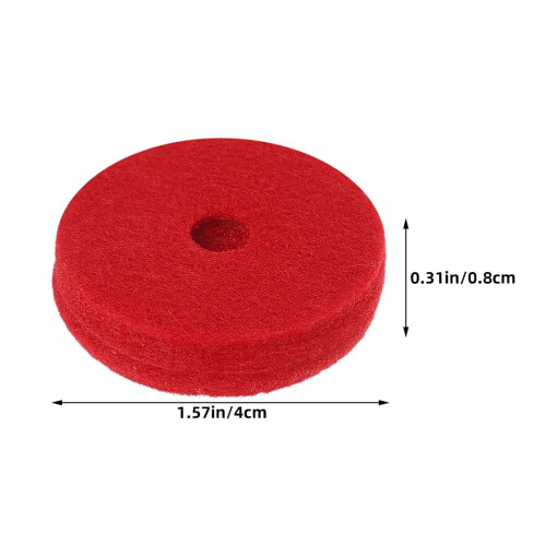 Red Cymbal Felt Pads Double Layer 6 Pack 1