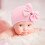 Conjunto de gorro e luvas para recém-nascida, com laço de algodão, ideal para prematuros. 5