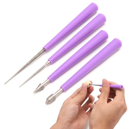 Lightweight Burr Beading Hole Enlarger Tool 4 Pcs Tipped Reamer for DIY 1