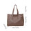 Γυναικεία τσάντα Tote Crossbody με δυνατότητα μετατροπής – Vegan δέρμα, καφέ σοκολάτας, 3