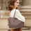 Γυναικεία τσάντα Tote Crossbody με δυνατότητα μετατροπής – Vegan δέρμα, καφέ σοκολάτας, 6