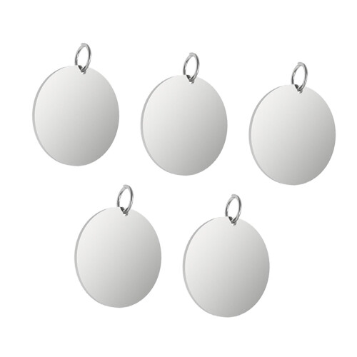 Edelstahl-Gravierscheiben 20 mm 5er-Pack 2