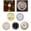 Metal Clock Dial with Roman Numerals 36mm Gold 7