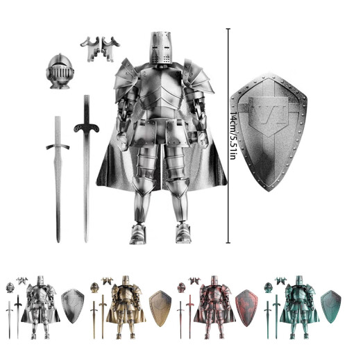 Knight Medieval Action Figures, Multi-Movable Robot Mannequin T13 Dummy (Assembly Required) 2