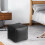 Faux Leather Ottoman Pouf Footstool Unstuffed Cover 5