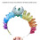 Tiara de cristal arco-íris com lua prateada antiga 2