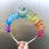 Tiara de cristal arco-íris com lua prateada antiga 3