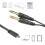 Καλώδιο μετατροπής 1 σε 1 ή 1 σε 2 USB C σε 6,35 mm, τύπου C σε καλώδιο σύνδεσης 1/4 ιντσών 2