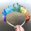 Tiara de cristal arco-íris com lua prateada antiga 4