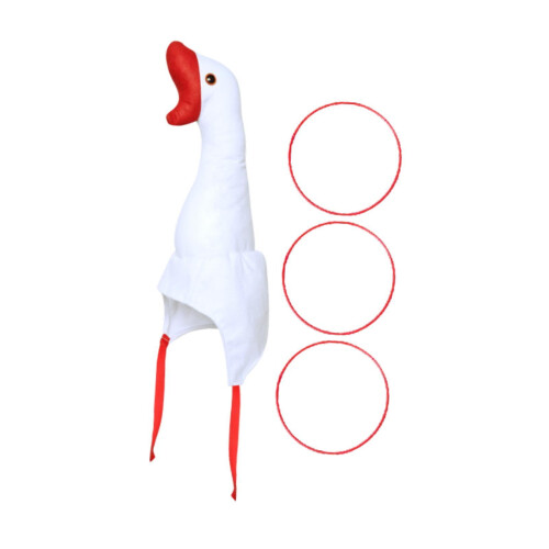 Gänse-Plüschmütze mit Wurfringen – 1 Mütze + 3 Ringe 1