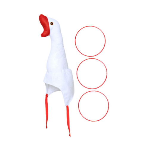 Gänse-Plüschmütze mit Wurfringen – 1 Mütze + 3 Ringe 2