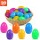 30Pcs Fillable Easter Eggs, 2.17'' Plastic Bright Easter Eggs Empty Bulk Assortment, Perfect for Easter Egg Hunt/Surprise Egg 2