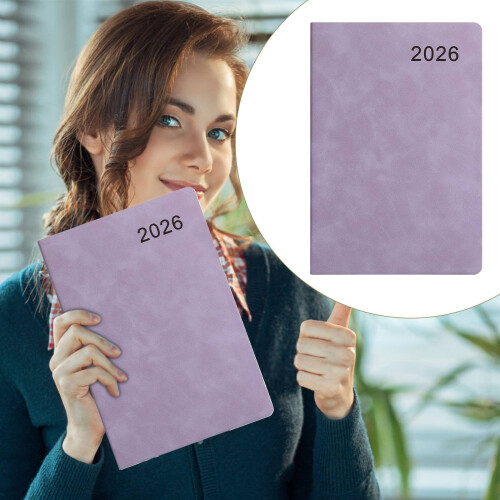 Týdenní měsíční diář 2026 A5, kožený obal 1