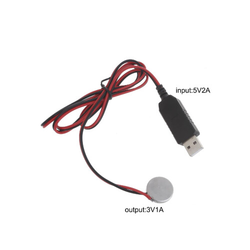 Καλώδιο φόρτισης μπαταρίας USB σε 3V CR2032 με προσαρμογέα Type-C, αντικατάσταση 1