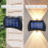 2 ηλιακά εξωτερικά φώτα LED, ασύρματα προβολείς κήπου, IP65 αδιάβροχα, φωτισμός 6