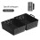 Silicone Liners for Ninja SL401 Double Stack 2-Basket Air Fryer, Reusable Perforated Rectangular Liners (Black) – Compatible with Ninja DoubleStack 5