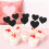 Valentine's Day Glitter Paper Heart Flag 20 Pack 4