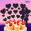 Valentine's Day Glitter Paper Heart Flag 20 Pack 5