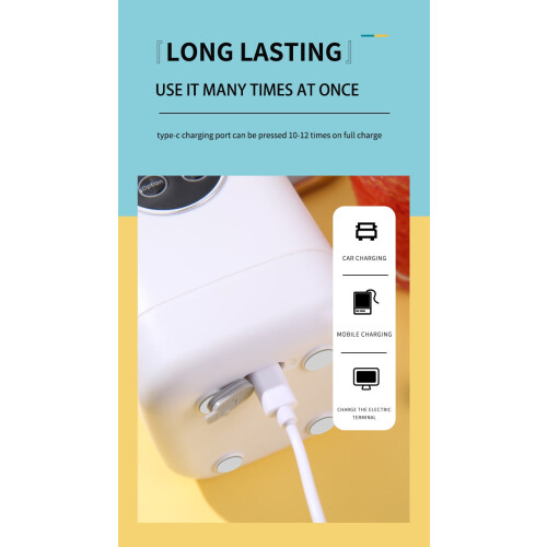 Φορητό μπλέντερ USB Hailicare 420ml, Ασύρματο για smoothies, Οθόνη LED, 12 λεπίδες για το 2