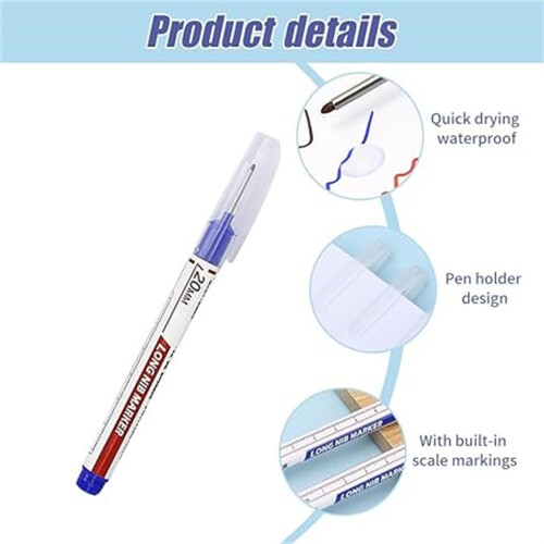 Long Head Deep Hole Marker - Plastic, Waterproof, Quick-Dry 2