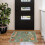 Floral Machine Washable Rug Green 3x5 ft 4