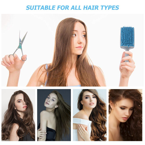 Quick Drying Hair Brush Paddle Brush for Smooth Styling with Plastic Ergonomic Handle 1Pcs 1