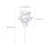 10pcs Glitter Bowknot Happy Birthday Cake Picks Silver 3