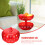 Red Fruit Tray Pumpkin Candy Dish with Cover for Parties 6
