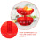 Red Fruit Tray Pumpkin Candy Dish with Cover for Parties 7