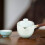 Raindrops Ceramic Teapot White 1pcs 6.9x4.3in 5
