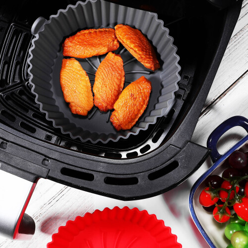 2 pcs silicone air fryer baking liner for kitchen use 1
