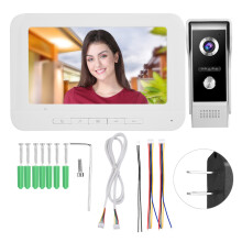 Kit de interfon video inteligent, inclusiv cameră exterioară și monitor interior cu funcție de deblocare de la distanță, afișaj de înaltă