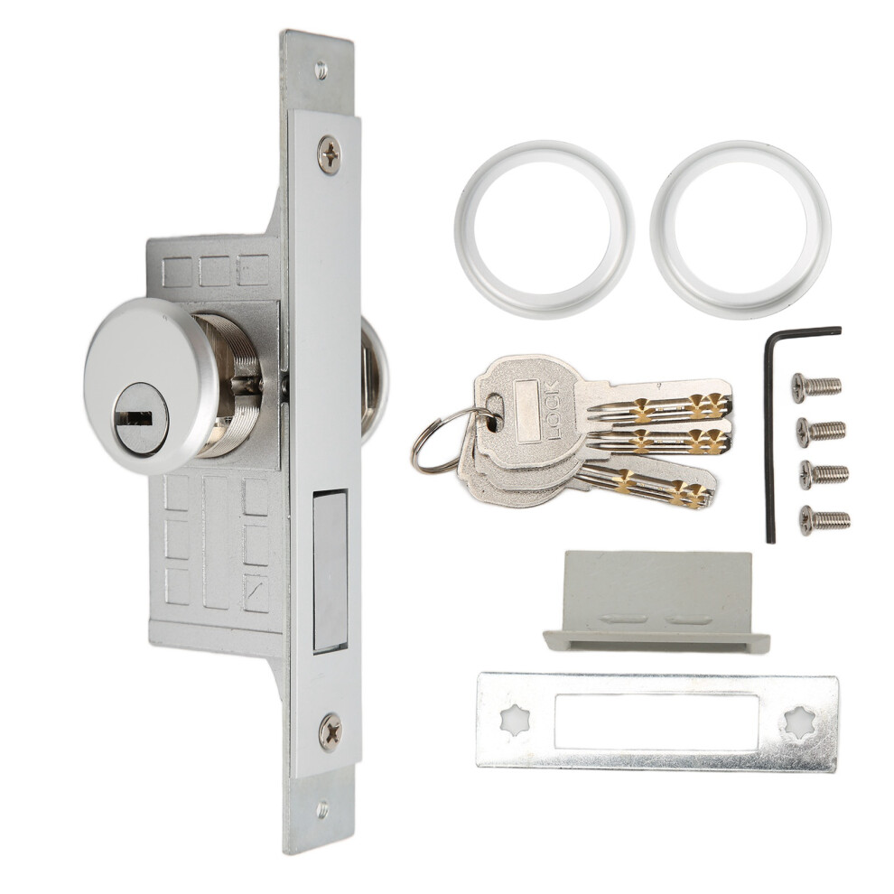 Double Keyed Cylinder Mortise Lock Hook Deadbolt Aluminum Alloy Storefront Entry Door Lock With Five Layer Steel Bolt And Easy Assembly Anti Theft 9180479838029