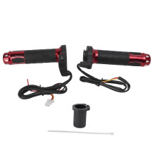 LCD Voltage Digital Display Throttle Grip Set Universal Voltage Automatic Identification Real Time Voltage Reading Anti Slip Handlebar Grip Premium