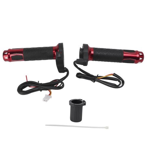 LCD Voltage Digital Display Throttle Grip Set Universal Voltage Automatic Identification Real Time Voltage Reading Anti Slip Handlebar Grip Premium