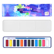 Watercolour Mixing Palette Set With Vibrant Colors Premium Non Toxic Watercolor Paints In Corrosion Resistant Box - Ideal Travel Watercolor Pan For
