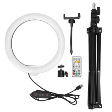 Portable LED Ring Light With Rotating Ball Head, Multi Color Selfie Light For Live Broadcasts And Outdoor Use With Universal Phone Compatibility