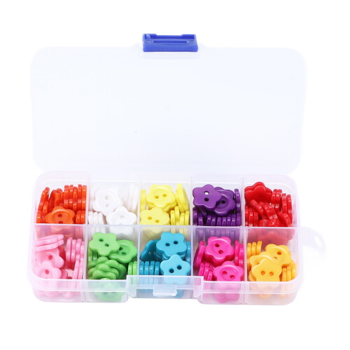 Creative Buttons for Sewing Projects Decorative Resin Buttons Versatile Crafting Tool Glossy Surface Water Resistant Mixed Sizes Smooth Edge DIY
