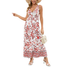 Deep V Neckline Maternity Maxi Dress Breathable Fabric Empire Waist Adjustable Spaghetti Straps Boho Dresses For Women Beach Long Dress Versatile