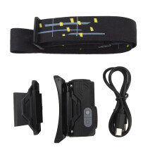 Long Lasting Battery Rechargeable Headlamp Super Bright LED Headlight Motion Sensor Waterproof Adjustable Headband Multi Angle Adjustment Lightweight