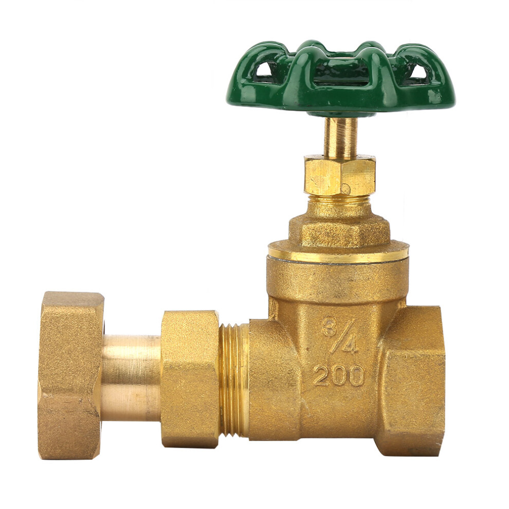 Compression Style Stop Valve Brass Gate Valve Manual Rotary Sluice Valve Corrosion Resistant Two Way Flow Durable Long Service Life Industrial 9071309255560