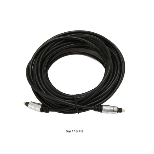 Optical Sound Cable Clear 5m/16.4ft, Gold-Plated 1