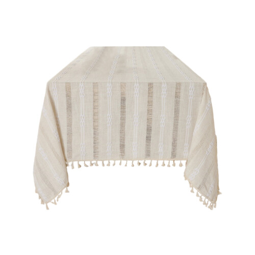 Toalha de mesa em jacquard vazado, poliéster, 140 x 90 cm (55 x 36 polegadas) 1