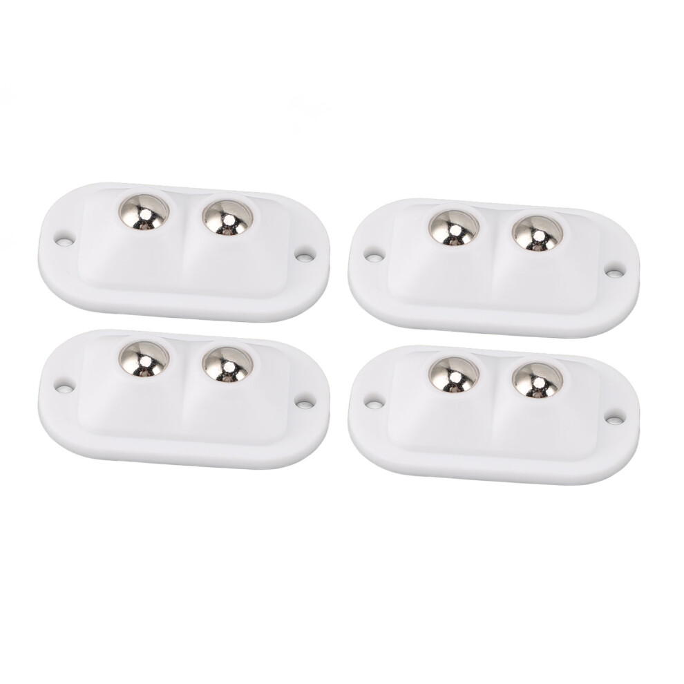 12Pcs White Mini Caster Wheels, 360 Swivel, Self Adhesive, 2.8X5cm 9461388704903