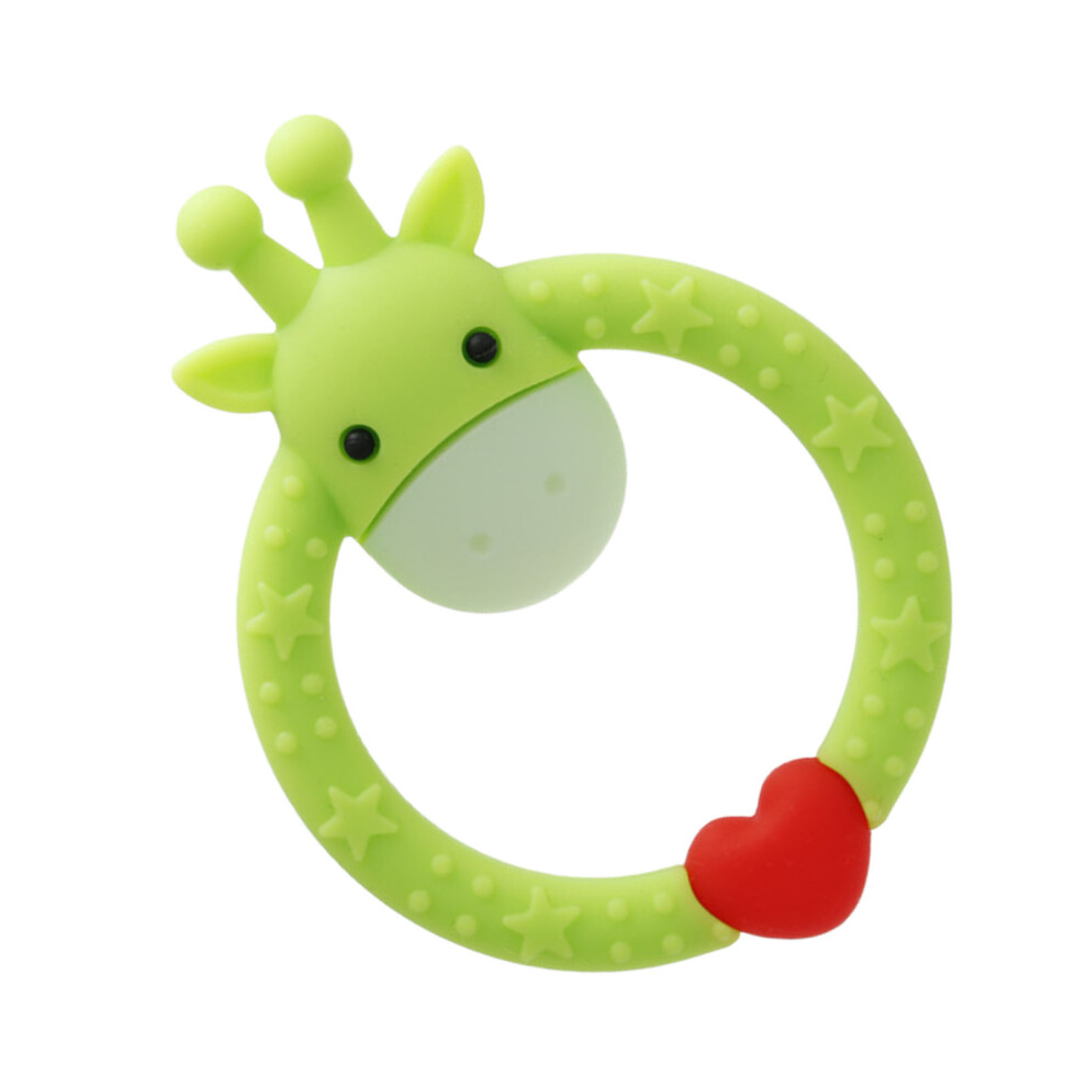 Baby Cartoon Giraffe Silicone Teething Toy Soft Infant Chew Sensory Green